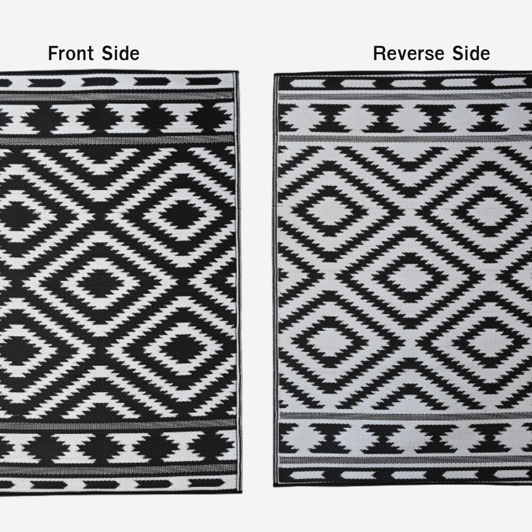 Tribal Indoor/Outdoor Patio Rug For Patio, Deck, Office, Living Room