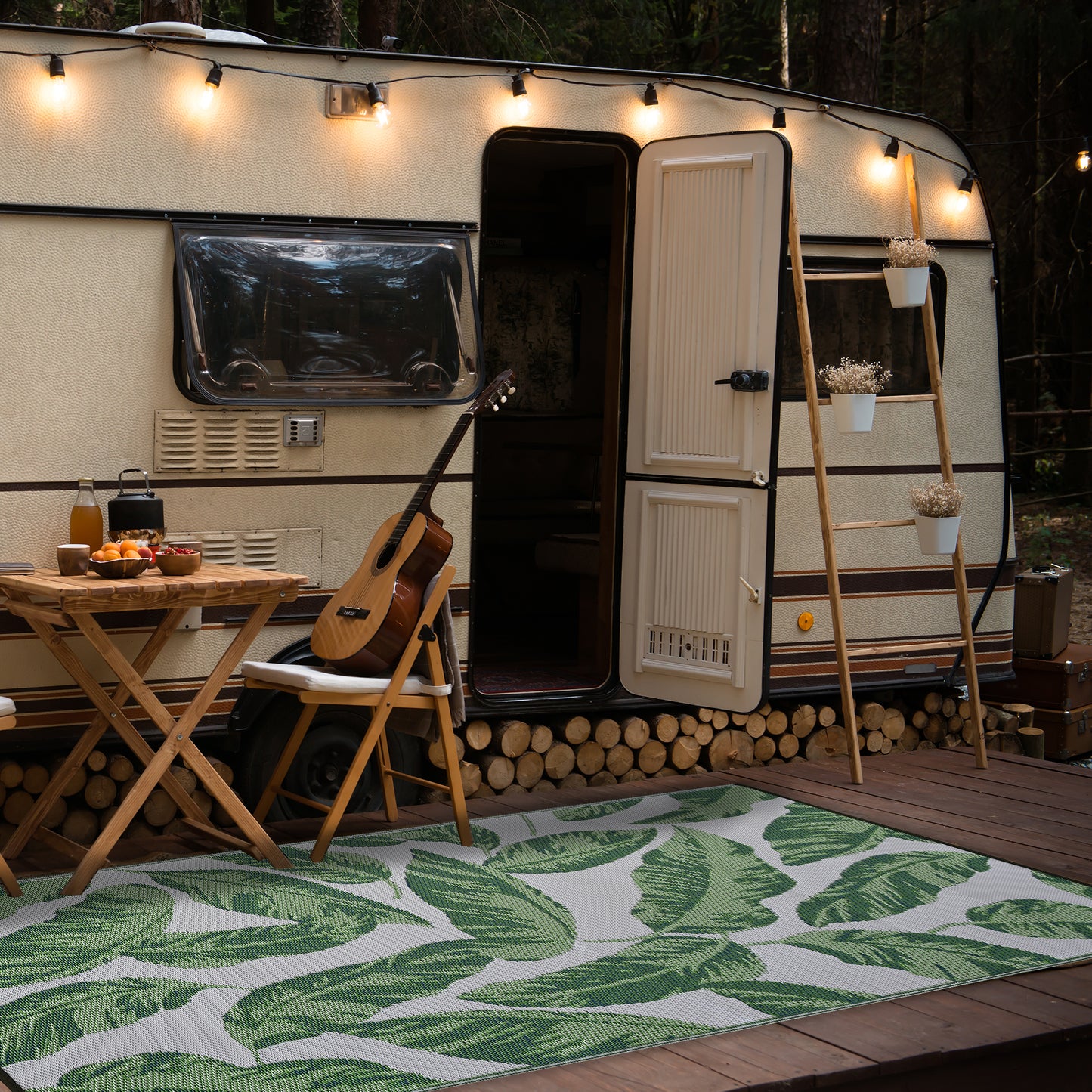 The Green Life Indoor/Outdoor Patio Rug For Patio, Deck, Office, Living Room