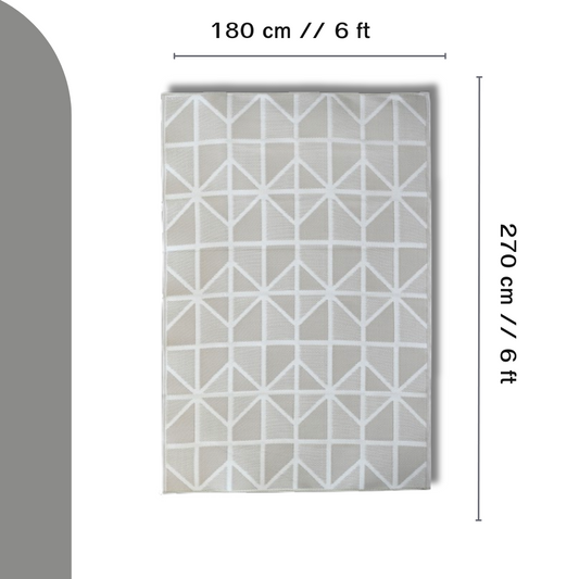 Geometric Indoor/Outdoor Patio Rug For Patio, Deck, Office, Living Room