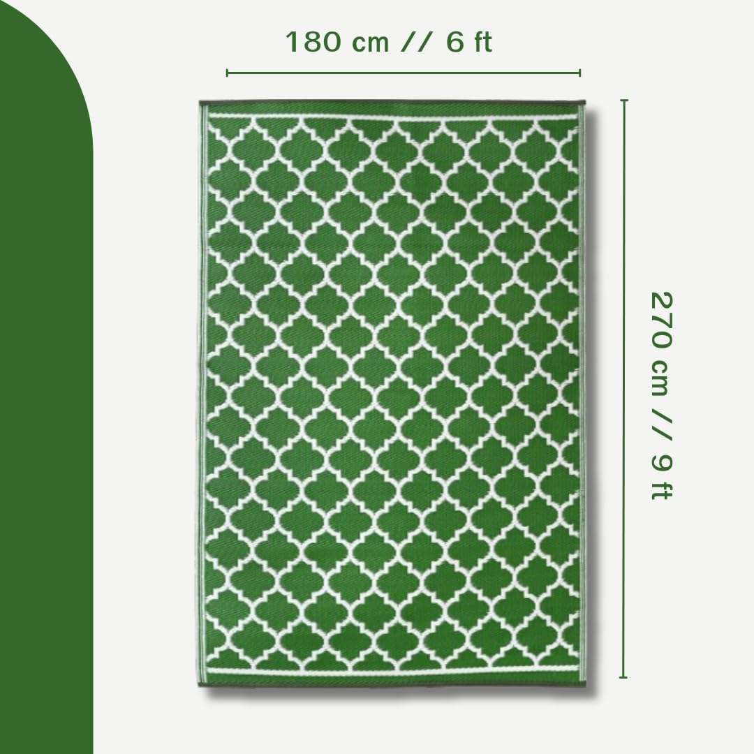 Green Delight  Indoor/Outdoor Patio Rug For Patio, Deck, Office, Living Room