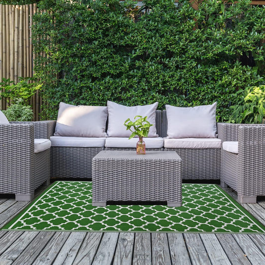Green Delight  Indoor/Outdoor Patio Rug For Patio, Deck, Office, Living Room