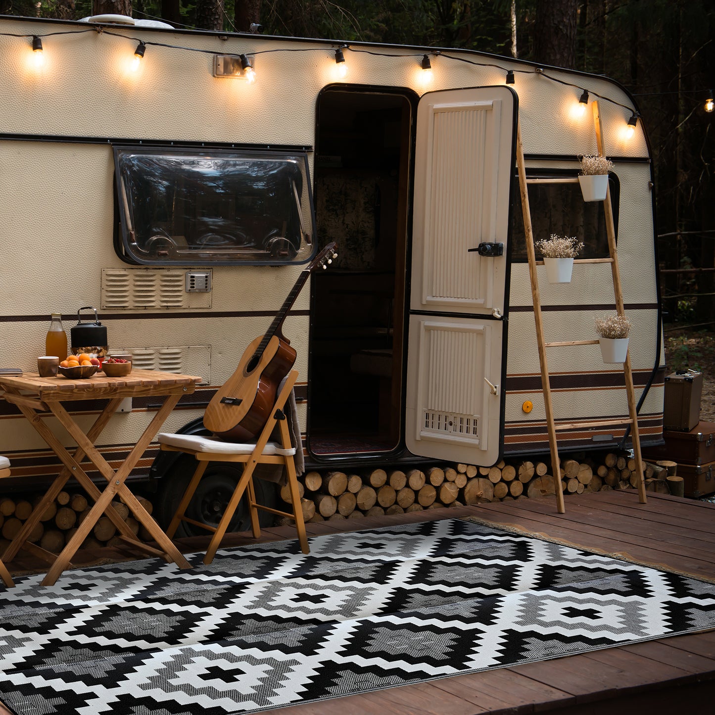 Kilim Indoor/Outdoor Patio Rug For Patio, Deck, Office, Living Rooms